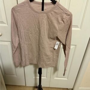 Old Navy Long-Sleeve Crew Tee Tan Everywear